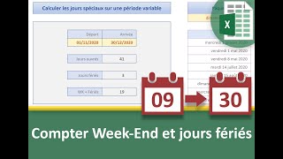 Compter les WeekEnd et jours fériés entre deux dates [upl. by Specht]