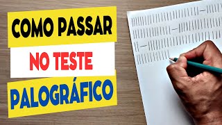 COMO PASSAR NO TESTE PALOGRÁFICO  PSICOTÉCNICO DETRAN CONCURSO E VAGA DE EMPREGO 2023 [upl. by Nosned]