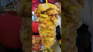 Serbia Street Food Filling a Giant Shish of Doner Kebab Gyros Shawarma [upl. by Tselec857]