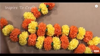 Crepe Paper Marigold Decoration Ideas [upl. by Labors]