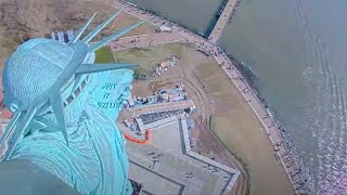 Temblor en Nueva York Captan remezón de la Estatua de la Libertad durante el sismo del 5 de abril [upl. by Hammel]