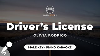 Drivers License  Olivia Rodrigo Male Key  Piano Karaoke [upl. by Naig]