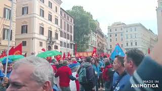 La mobilitazione dei metalmeccanici a Roma [upl. by Melentha189]