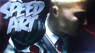 Speed Art  Agent 47  Hitman [upl. by Brebner]