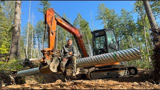 Clearing Land And Installing a Culvert Salmon Fishing With Buds [upl. by Garret]