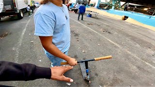 Confronting the Only Scooter Rider at SKATERS ONLY Skatepark Portland Day 1 [upl. by Gennie278]