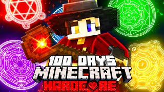 I Survived 100 Days as a MAGE in Hardcore Minecraft [upl. by Naara]