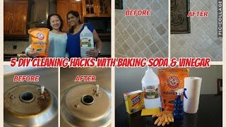 5 DIY Cleaning Hacks with Baking Soda amp Vinegar [upl. by Aiyram]