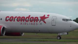 Corendon Airlines Europe B737800 at Groningen Airport Eelde [upl. by Cathe]