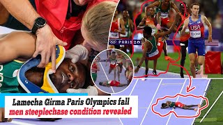 Olympics Paris 2024 Lamecha Girmas condition revealed after horrifying fall during mens [upl. by Maximilianus]