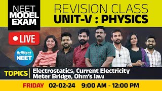 NEET Model Exam Revision Class  Unit  V  Physics  2nd Feb 2024  900 AM Onwards [upl. by Schulman]