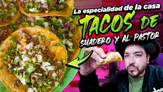 Hacen largas filas para comer estos TACOS DE SUADERO Y AL PASTOR en la CDMX 🌮 [upl. by Piotr]