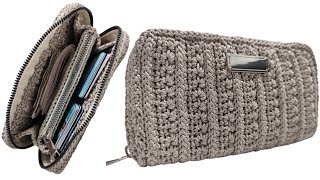 DIY Crochet Purse With 3 Pockets [upl. by Hanaj339]