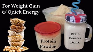 Homemade Protein Powder  Weight Gain amp Brain Booster Powder [upl. by Redyr]