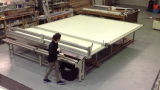 Raytech R3700 cutting table for blinds shades and awnings [upl. by Norvun952]