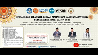 Pembukaan MTQ Mahasiswa Nasional Universitas Jambi Tahun 2023 [upl. by Timmi]