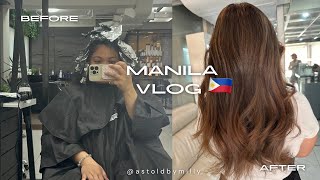 MANILA VLOG🇵🇭 HAIR TRANSFORMATION philippines hairtransformation vlog travel [upl. by Nitsoj207]