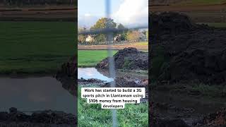 Work has started to build a 3G sports pitch in Llantarnam using S106 money from housing developers [upl. by Eiramnna433]