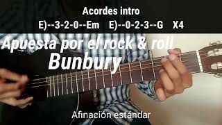 Apuesta por el rock and roll Bunbury cover como tocar acordes y letra [upl. by Neggem]