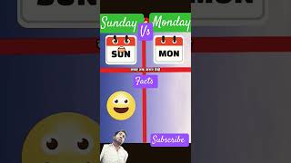 Sunday Vs Monday facts [upl. by Dira]