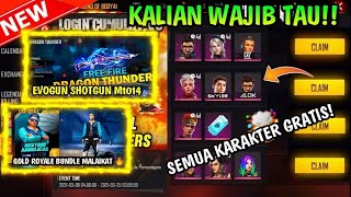 BOCORAN SEMUA KARAKTER GRATIS EVENT TOP UP SKYLER EVO GUN SHOTGUN M1014 GOLD ROYALE DLL [upl. by Lenes]