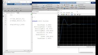 MATLAB How to Calculate System Response Rise Time Settling Time Overshoot [upl. by Irwin236]