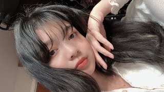 How I Style my See Through Wispy Bangs w No Heat 🌿 tips for cute bangs [upl. by Asertal]