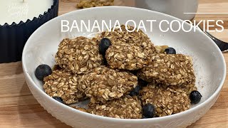 Banana Oat Cookies Healthy Chewy amp Delicious Anytime Treat [upl. by Nove]