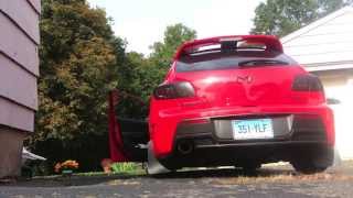 Fully Bolted Mazdaspeed 3 Straight Piped Exhaust Clip with 2 Step [upl. by Notsniw]