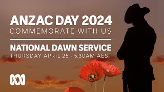 LIVE National Dawn Service  Anzac Day 2024 🎖️  OFFICIAL BROADCAST  ABC Australia [upl. by Atiragram130]