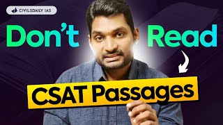 CSAT passages kill time and lead you to wrong answers Use this method [upl. by Nilat]