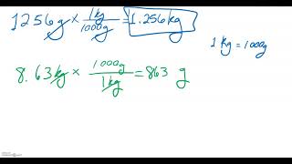 Conversion kilograms and grams [upl. by Barcus]