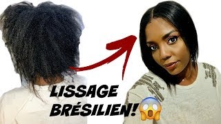 LISSAGE BRÉSILIEN SUR CHEVEUX AFRO AVANT APRÈS  JE TESTE POUR VOUS  VLOG [upl. by Marcela]