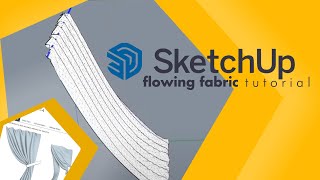 How to make flowing fabric curtains in Sketchup [upl. by Dayiz]