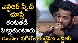 Jr NTR Crying Emotional Words about his Father Harikrishna atAravinda Sametha PreRelease Event [upl. by Ardine]