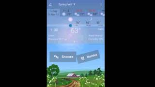 YoWindow Weather app Alarm clock on Android [upl. by Ambie]