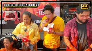 aku join RICHEESE FIRE CHICKEN CHALLENGE LEVEL 5 level pedas namaty weh [upl. by Ithaman7]