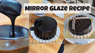 Easy Mirror Glaze Recipe  Mirror Glaze बनाने का आसान तरीका  Chocolate Glaze  Mousse cake [upl. by Akaya]