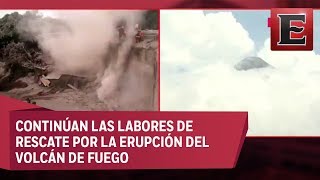 Continúan las exhalaciones del volcán de Fuego en Guatemala [upl. by Suirred]