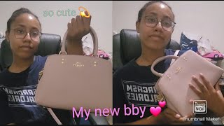 Coach unboxing Mini Lillie Carryall My first coach bag 🤩 [upl. by Nawaj]