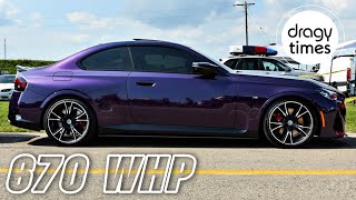 670 WHP BMW M240ix G42 KLM Turbo Kit  Acceleration from 100200 200250 Kmh amp 60130 100150 mph [upl. by Ilyssa]