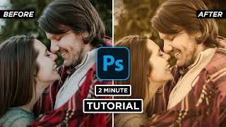 How to Create a Sepia Tone Effect in Photoshop CC 2MinuteTutorial [upl. by Donahue]