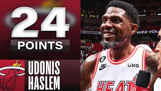 Udonis Haslem Leads Heat To Victory In His Final Regular Season Game  April 9 2023 [upl. by Modnarb]