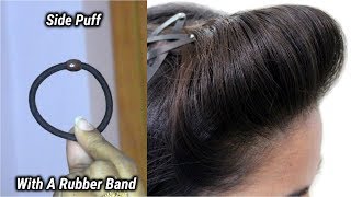 1 min side puff for thin haireasiest way to make side puff [upl. by Bakemeier]