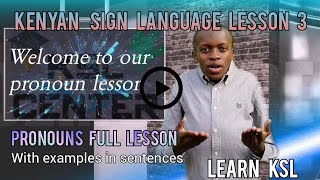 Kenyan Sign language lesson 3  Pronouns  how to sign pronouns in KSL [upl. by Cristal]