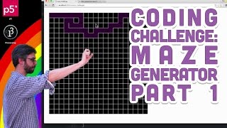 Coding Challenge 101 Maze Generator with p5js  Part 1 [upl. by Esoranna]