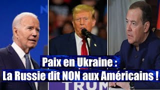 Guerre en Ukraine  La Russie ne négociera pas avec les USA selon Medvedev [upl. by Garber529]