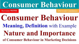 Consumer Behaviour Definition Nature of Consumer Behaviour Importance of Consumer Behaviour bba [upl. by Tripp]