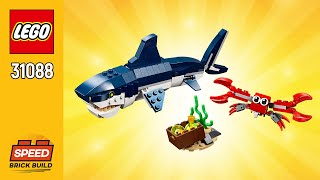 LEGO® Creator Shark from Deep Sea Creatures 31088230 pcs StepbyStep Building Instructions [upl. by Desirae]