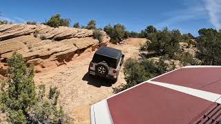 We took our stock rubicon on Bronco Buster rated 6 part 2 4x4 trail Vernal Utah [upl. by Kano]